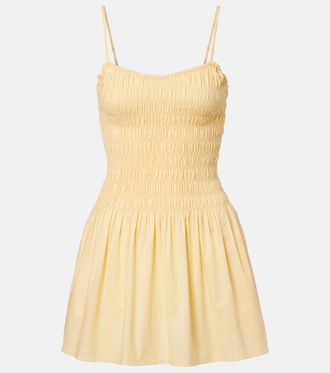 Faithfull The Brand Araceli shirred cotton minidress