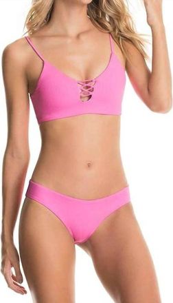 Maaji Costa Reversible Bikini Bottom In Aurora Pink