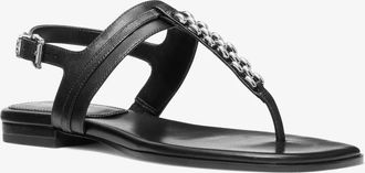 Michael Kors Marcia Embellished Leather Sandal