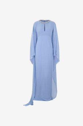 Roland Mouret Langes Seidenmusselinkleid Diamante