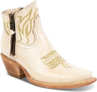 Freebird by Steven Wolfie Western Bootie in Beige at Nordstrom, Size 10