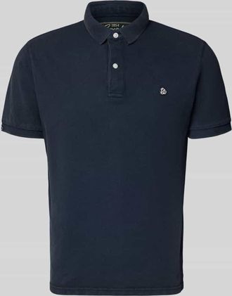 Superdry Regular Fit Poloshirt mit Logo-Stitching in Marine, Gr&ouml;&szlig;e XXXL