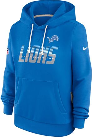 Nike Detroit Lions Sideline Standard Issue Nike Womens Dri-FIT NFL Pullover Hoodie in Blue | 03C345A9J-SX8