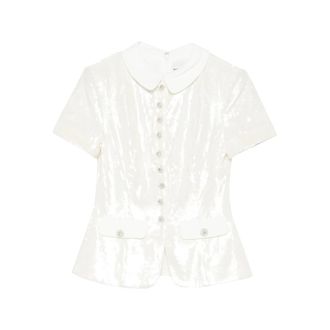 Self Portrait Sequin-embellished Top