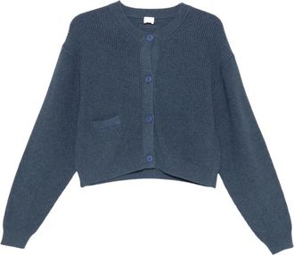 C.T. Plage Button Pocket Truien - Dames - Vesten - Blauw - S - Katoen - Truien & Vesten