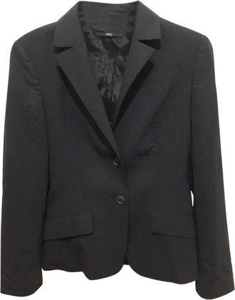 HUGO BOSS Hugo Boss black wool blend blazer Size S
