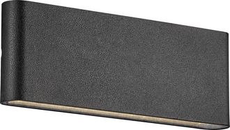 Nordlux Kinver Aplique De Pared Negra 26 Cm Led Exterior