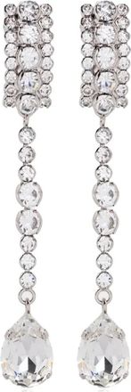 Alessandra Rich Orecchini pendenti con cristalli - Argento