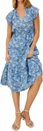 Rails Juni V-Neck Dress In Blue Cassia