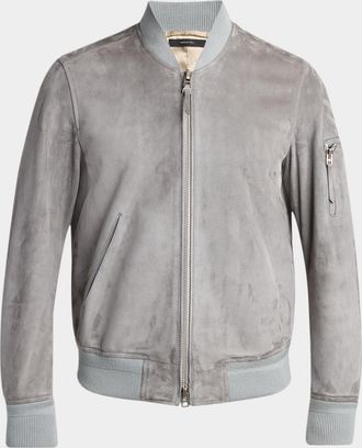Tom Ford Men & apos;s Suede Bomber Jacket