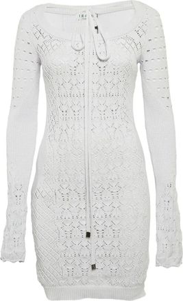 The Attico crochet dress - White