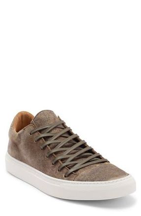 John Varvatos Reed Low Top Leather Sneaker in Teakwood at Nordstrom Rack, Size 11.5