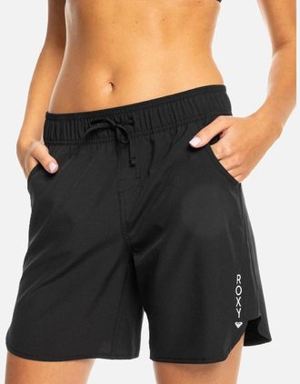 Roxy Womens Roxy Womens Wave 7 Inch Boardshorts - Black/Grey - Size: XS