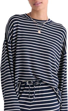 Vineyard Vines Stripe Dreamcloth Top in Stripe Nautical Navy at Nordstrom, Size X-Small Regular