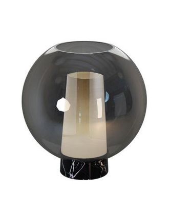 Mantra Mantra L&aacute;mpara De Sobremesa De Cristal Nora Bola De Cristal &Oslash;25 - Negro/m&aacute;rmol, Oro/blanco