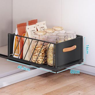 OEM Caj&oacute;n Deslizante Para Cocina, Organizador Deslizante Para Armario Con Pel&iacute;cula Adhesiva, Estantes Deslizantes Resistentes Para Despensa, 40x40,5x16cm