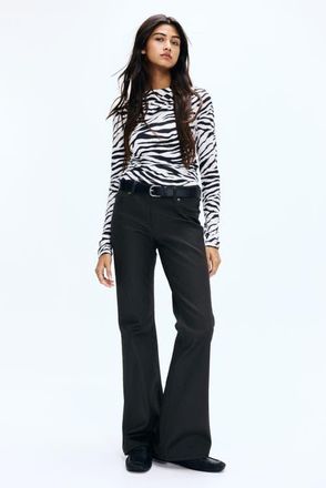 H&M Flared low jeans in Black at Nordstrom, Size 10