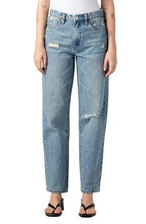 Blank NYC The Stanton Ripped Mid Rise Tapered Jeans in Feeling Rosy at Nordstrom, Size 25