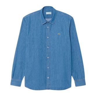 Lacoste Regular Fit Lightweight Denim Shirt - Heren - Spijkeroverhemden - Blauw - M - Denim - Overhemden