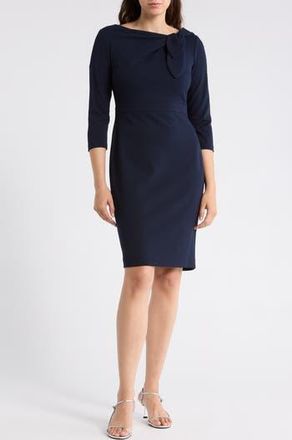 Calvin Klein Side Bow Sheath Dress in Indigo at Nordstrom Rack, Size 12