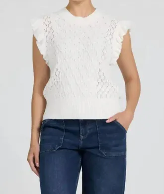 Dear John Denim Tilly Sweater Vest In White