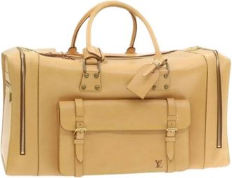 Louis Vuitton Pre-owned Nomade Boston Bag - Dames - Vintage Weekendtas - Beige - ONE Size - Leer - Vintage