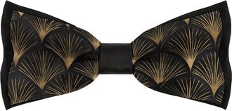 Generic Art Deco Pattern Classic Mens Bow Ties Adjustable Pre-tied Necktie Business Gift for Husband Father Boyfriend