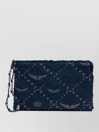 Zadig&Voltaire angel cotton clutch bag chain strap