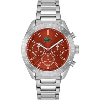 Lacoste Boston Chronograph Bracelet Watch, 42mm in Clay at Nordstrom
