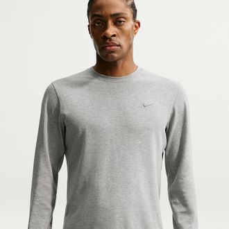 Nike Mens Primary Dri-FIT Long-Sleeve Versatile Top in Grey | FB8585-063