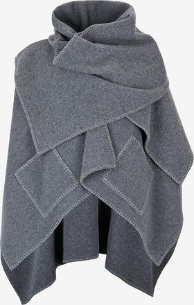 Fabiana Filippi Umhang mit doppeltem Strickschal