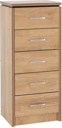 Seconique Charles 5 Drawer Narrow Chest