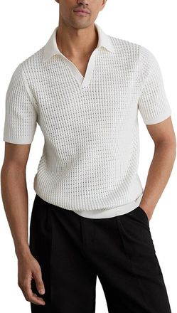 Reiss Merit Open Collar Twist Sweater