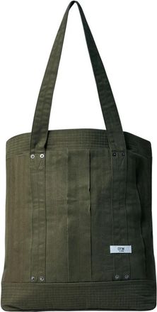 Vans Canvas Tote Tas met Logo Patch - Heren - Shoppers - Groen - ONE Size - Katoen - Tassen