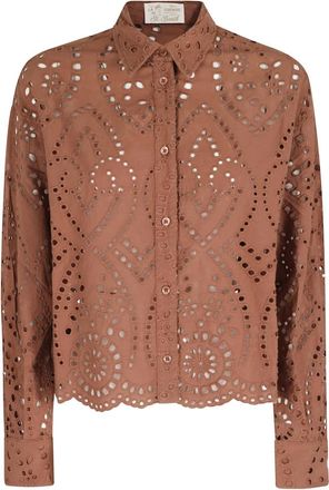 MC2 Saint Barth Oriane Shirt - Dames - Overhemden - Bruin - S - Overhemden
