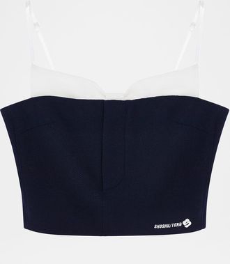 Shushu/Tong Layered Bow Corset Top