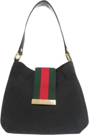 Gucci Pre-owned Vintage Schoudertas - Dames - Vintage Schoudertas - Zwart - ONE Size - Leer - Vintage