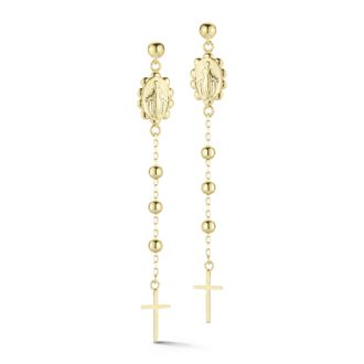 Glaze Jewelry Sterling Silver Rosary Drop Earrings