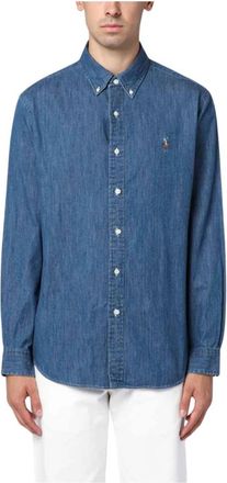 Polo Ralph Lauren Overhemden, Heren, Blauw, S, Denim, Sportshirt