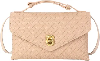 Tiffany & Fred Intrecciato Leather Shoulder Bag