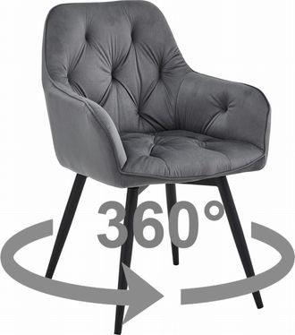 OEM Silla Jork360 - Terciopelo Gris Oscuro / Patas Negras X 1