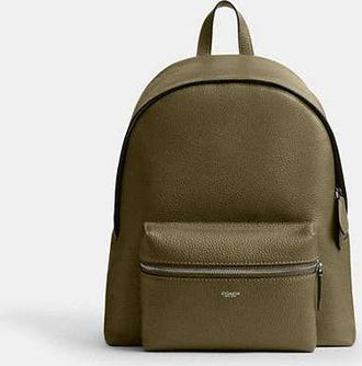 Coach Mens Ridgewood Backpack in Green | Leather