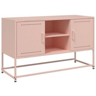 vidaXL vidaXL Credenza Rosa 36x39x123 cm in Acciaio