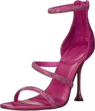 Marc Fisher Women Carita Ankle Heeled Sandals In Fuchsia