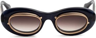 Matsuda oval-frame sunglasses - Blue