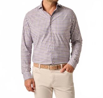 Johnnie-O Beryl Top Shelf Button Down Shirt In Vino