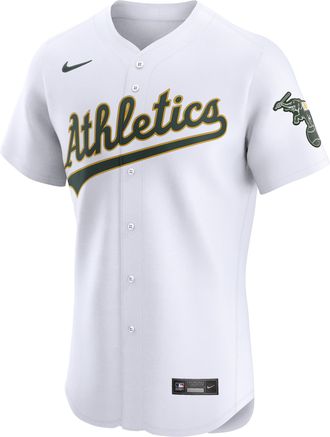 Nike Oakland Athletics Nike Mens Dri-FIT ADV MLB Elite Jersey in White | 90B0FZHOFZ-ZVA