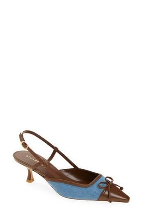 Stuart Weitzman Kitty Slingback 50 Pump in Washed/coffee at Nordstrom Rack, Size 9