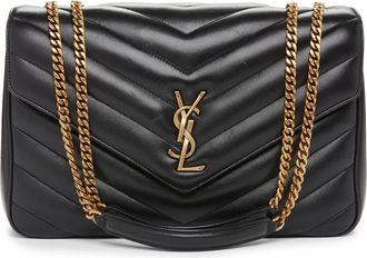 Saint Laurent Large Loulou Quilted Leather Shoulder Bag in Noir at Nordstrom