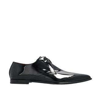 Dolce & Gabbana Black Calfskin Oxfords And Mens Derbies